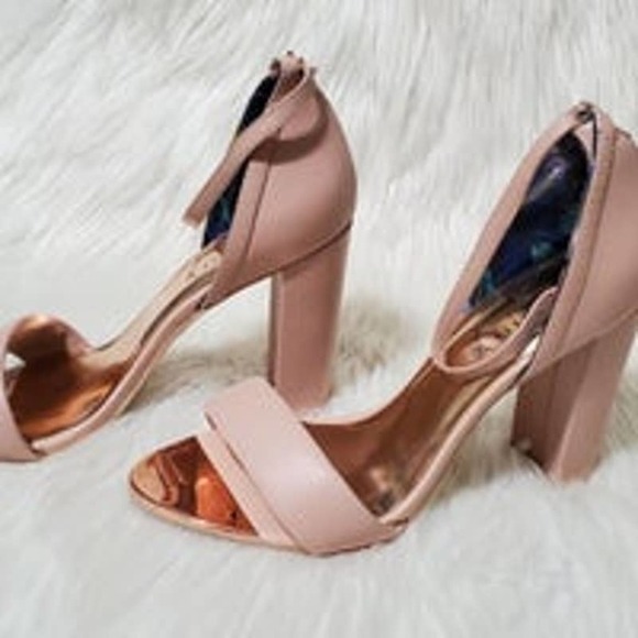 BRAND NEW Ted Baker Phanda 3 Heeled Sandals  - Nude Size 7.5 - Picture 2 of 8